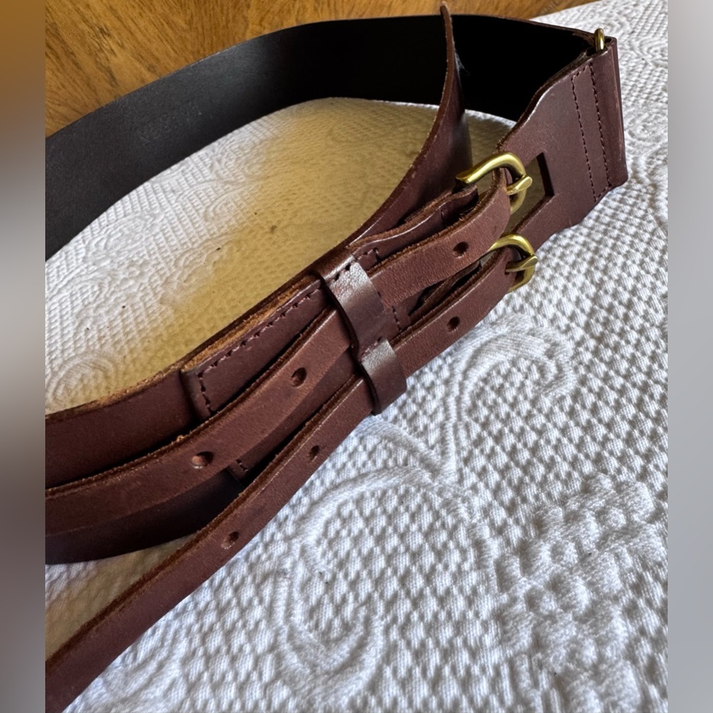 Ralp Lauren leather wide saddle  belt - Picture 10 of 12